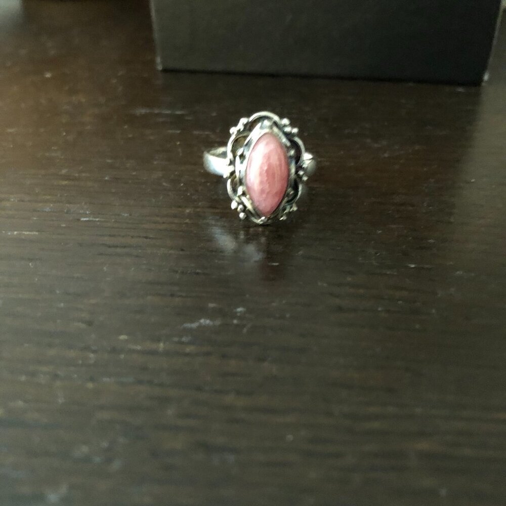Pink Rhodochrosite Ring